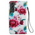 thumbnail image 3 of Nalacover for Samsung Galaxy S23 Plus Pattern Printing Wallet Case with Card Slots Kickstand, PU Leather Magnetic Clasp Wrist Hand Strap Shockproof Flip Cover for Samsung Galaxy S23 Plus, Flower, 3 of 6
