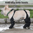 thumbnail image 3 of S Size Soft French Bulldog Shoes Adjustable Waterproof Dog Boot Legging Non-Slip Breathable Dog Shoes Pet Paws Protector, 3 of 8