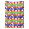 thumbnail image 3 of Ambesonne Unicorn Emoji Tablecloth Rectangular Table Cover, Futuristic Rainbow, 60"x90", Lilac Multicolor, 3 of 4