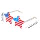 thumbnail image 3 of Gafas de sol sin montura con forma de estrella: gafas patrióticas con la bandera de EE. UU. para el Día de la Independencia, desfiles del Día de los Caídos, accesorios para fotomatón y recuerdos, 3 of 6