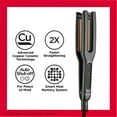 thumbnail image 6 of Revlon Copper Ceramic Dual Plate Flat Iron, Black, 6 of 8