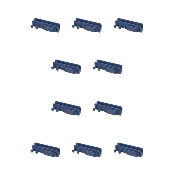 Seitruly Clips de sujeción para cables, gestión de sala de estar, dormitorio, baño, cocina, punzón de alambre, organizador gratuito, Azul 10piezas