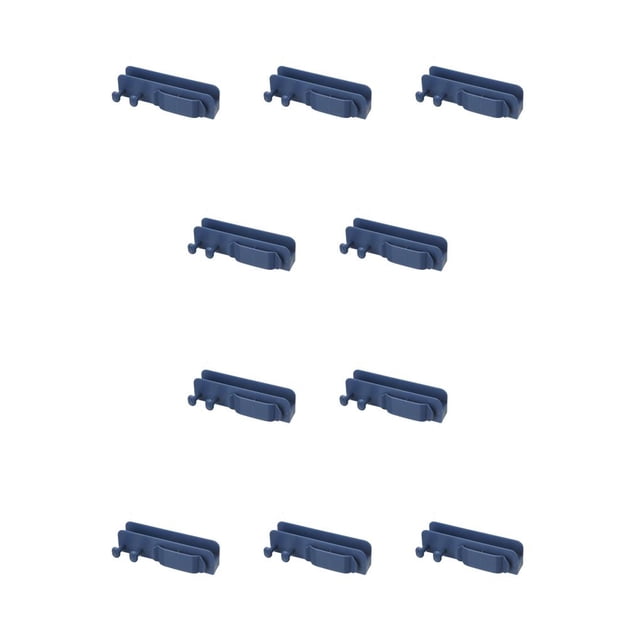 Cateissary Clips para sujetar cables, gestión de plástico, hogar, sala de estar, punzón de alambre, organizador gratuito, accesorios de Azul 10piezas
