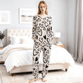 thumbnail image 3 of Loritta Secret 2 Pieces Womens Pajamas Sets Comfy Printed Loungewear Sets Woman with Pockets,S-2XL, 3 of 6