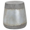 thumbnail image 1 of Sunpan Table d'Appoint Moderne en Béton de Forme Ronde de 15 Po Aries en Argent, 1 of 1