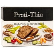 Proti-Thin High Protein Brown Bread, 15g Protein, High Fiber, Low Net Carb, Diet Bread, 7/Box