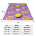 thumbnail image 3 of Pofeuu Yellow Lemon And Orange Print Ultra-Soft Micro Fleece Blanket,for Bed Or Sofa,All Season Throw Blankets Flannel Blanket-80"x60", 3 of 7
