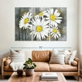 thumbnail image 2 of Elephant Stock Daisy Bunch Wall Art - Horizontal Multi Panel Canvas - Living Room Wall Decor - Floral And Botanical Multi Panel - Gray And Yellow Decor - 65" x 42", 2 of 8