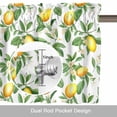 thumbnail image 6 of Lemon with Valance Curtain Green Leaves Flowers Window Valances Rod Pocket Short Curtains Window Treatments for Kitchen Bedroom Bathroom Laundry 60" x 14", 6 of 9