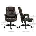thumbnail image 2 of CoSoTower Chaise de Massage à Vibration 6 Points, Chaise d'Ordinateur Inclinable Réglable en Hauteur avec Repose-Pieds Rétractable, Marron, 2 of 7