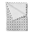 thumbnail image 2 of Abstract Soft Flannel Fleece Blanket, Repetitive Monochromatic Pattern Grungy Rounds and Rhombuses Symmetry, Cozy Plush for Indoor and Outdoor Use, 60" x 80", Charcoal Grey and White, by Ambesonne, 2 of 5