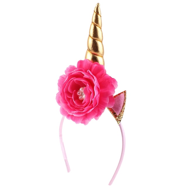Elastic Flower Hairband Headwear Diadema Niñas - Oro 2, se describe Sunnimix Cinta para el oído del gato
