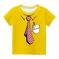 thumbnail image 3 of Penkiiy Garçons Filles Enfants T-Shirts Graphiques 3D à Nouer Imprimés, T-Shirts Originaux Col Rond Manches Courtes 4 Ans Jaune, 3 of 3