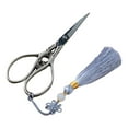 thumbnail image 1 of Chinese Household Scissors Mini Tearoom Ceremony Handmade Exquisite Portable gray tassel, 1 of 9