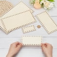 thumbnail image 3 of 5 Sizes Wooden Basket Bottom for Knitting Crochet Basket Bag Rectangular Shape Blank Crochet Basket Wood Base, 3 of 7
