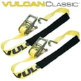 thumbnail image 3 of VULCAN Underlift Tie Down, Ratchet & Hook, 2 inch x 84 inch, 2 Pack, Yellow, 3300 Lbs SWL, 3 of 3