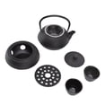 thumbnail image 1 of Cast Iron Tea Kettle, Easy To Use Cast Iron Kettle Keep Freshness Luxurious Appearance With Cups Warmer Strainer Mat For Office, 1 of 8