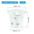 thumbnail image 2 of Uxcell 2.4"x2" Mini Metal Buckets Colorful Easter Bucket Small Hollow Heart Shaped Pails White 3 Pcs, 2 of 6