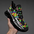 thumbnail image 3 of autism awareness Shoes Trail Running Shoe Non-Slip Breathable Comfortable Sneakers Black Size 4.5, 3 of 7