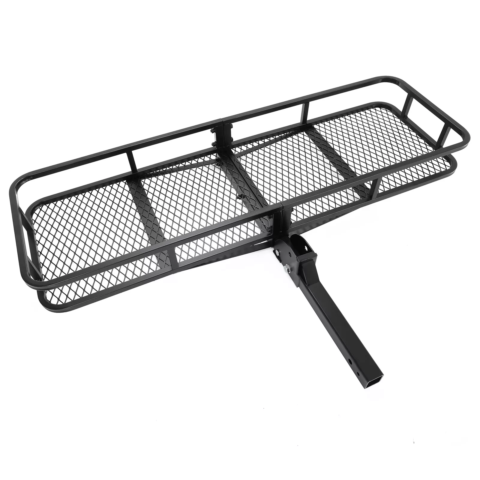 Kojem Hitch Cargo Carrier Rack 60"x21"x6" for 2"x2" Hitch Receiver Van SUV Truck Trailer 550lbs Folding Rear Luggage Basket Hitch Mount Cargo Rack