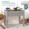 thumbnail image 5 of Raised Garden Bed, Elevated Fir Wood Planter Box Stand for Backyard, Patio, Balcony w/Bed Liner & Drainage Hole, 150lb Capacity -34x18x30in, Gray, 5 of 5