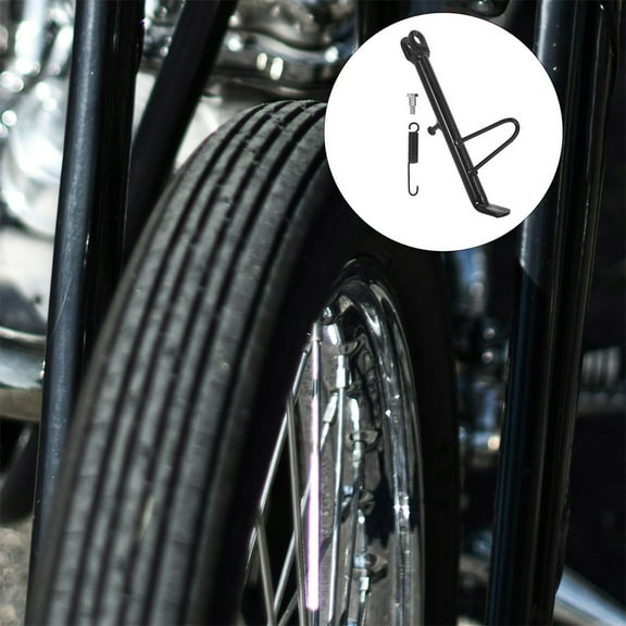 QIFULL Versatile Motorcycle Parking Side Stand for Electric Bikes and Scooters in Black