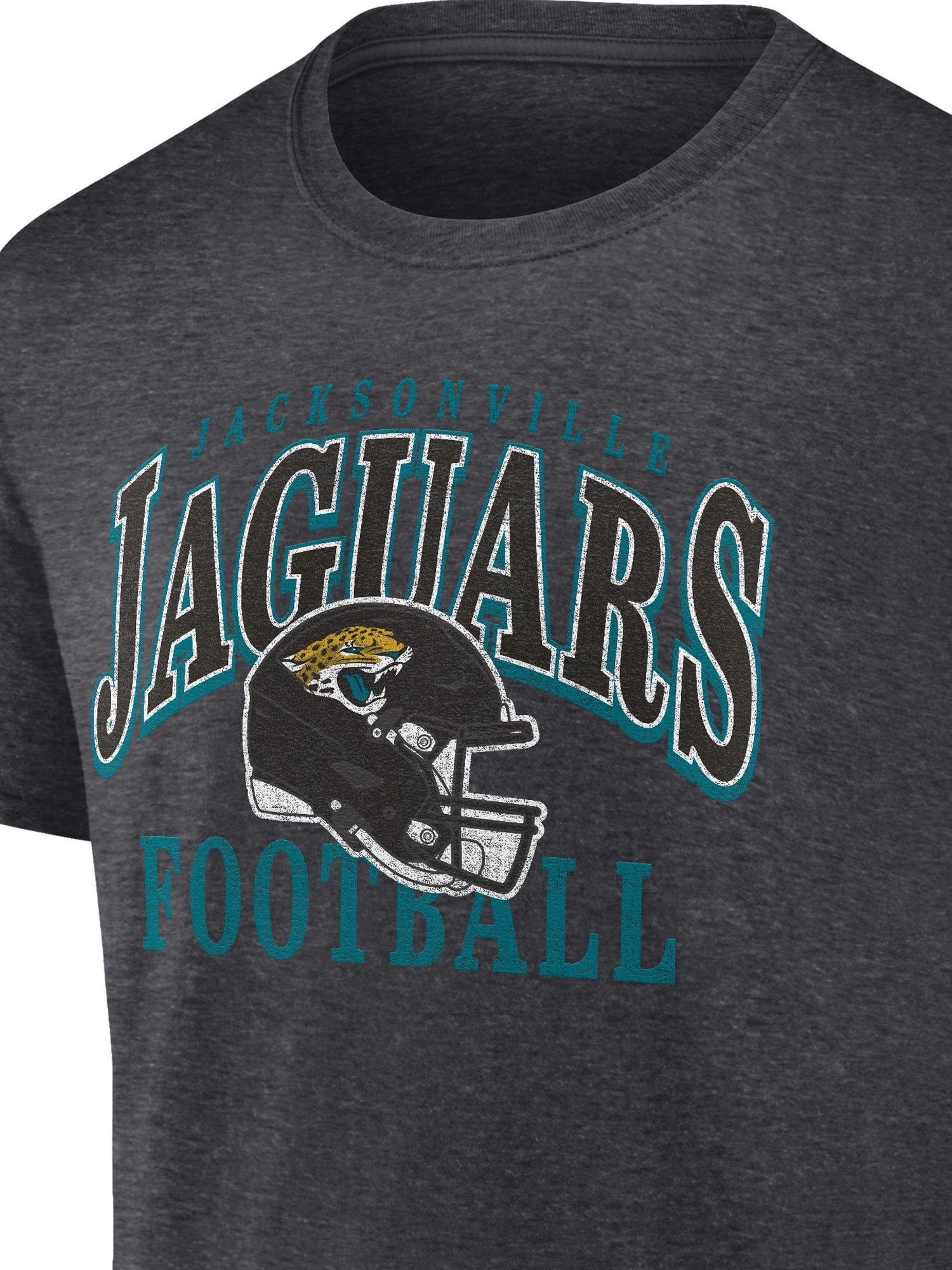NFL Jacksonville Jaguars Men's Cotton Charcoal Heather Short Sleeve T-Shirt