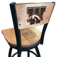 thumbnail image 3 of Holland Bar Stool  36 in. L038 - Black Wrinkle Western Michigan Swivel Bar Stool with Laser Engraved Back - Black - 36in., 3 of 3