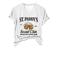 thumbnail image 4 of Tittly T Shirts for Women Graphic Tees Women's Fashionable Casual Loose Special Printed V Neck Short Sleeved Top T Shirt Tshirts Shirts Tops for Women Trendy White L, 4 of 4