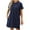 A Navy Dress for women, variant on ATOYSOY Women's Round Neck Mini Loose Dress Sleepwear Solid Color Casual Relaxed Nightdress Retro Trendy Short Sleeve Beach Sundress Workout Dress for Girls Green