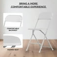 thumbnail image 6 of Folding Chairs 10 Pack, White Foldable Dinning Chairs for Wedding Parties Event Outdoor Indoor, Plastic Folding Chairs Lightweight Portable Chairs for Adults, 250lbs Capacity, 6 of 9