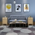 thumbnail image 4 of Finnhomy Tall Nightstands Set of 2 with Rattan Decorated Doors, 4 of 5