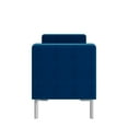 thumbnail image 2 of Homesvale Cashman 52"W x 22.5" H Storage Bench Ottoman with Square Arms for Living Room, Bedroom, Entryway, Navy Blue Velvet, 2 of 8