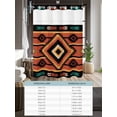 thumbnail image 6 of No Hook Cloth Fabric Shower Curtain with Snap in Liner, Aztec Southwest Waterproof Shower Curtains Set with See Through Top Window, Orange Black Boho Tribes Abstract Bath Curtains Shower 48"x72", 6 of 6