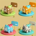 thumbnail image 1 of LNGOOR 4pcs Animal Cartoon Inertia Toy Cars with Whistle - Perfect Gift for Youngsters, 1 of 7
