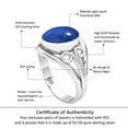 thumbnail image 6 of Natural Lapis Ring 925 Sterling Silver Handmade Jewelry, 6 of 10