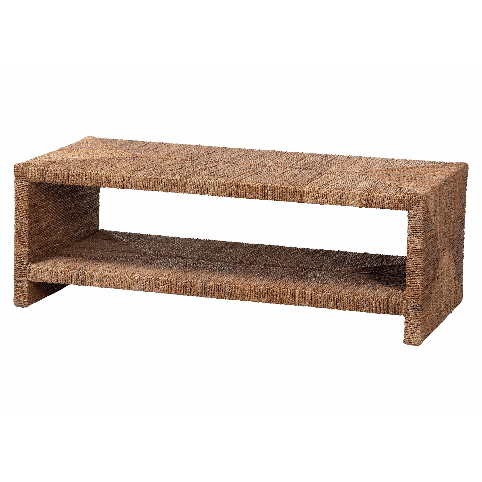 bali & pari Liza Boho Coffee Table, Natural Brown