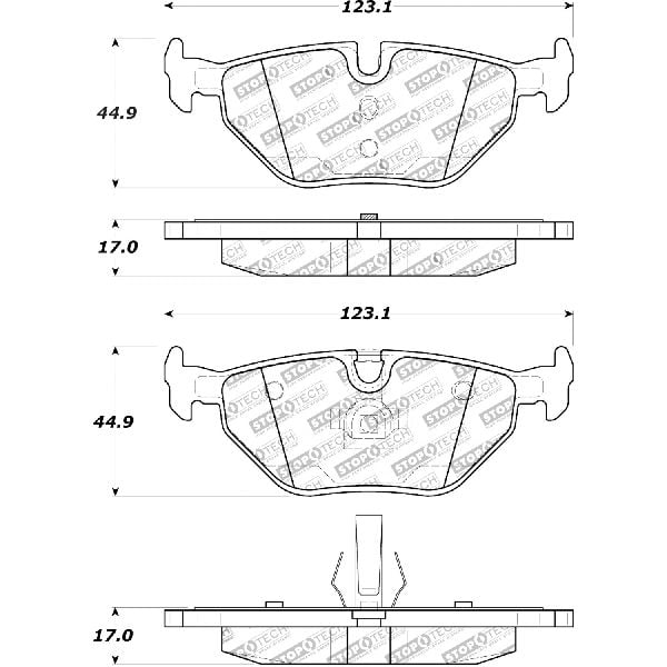 GOPARTS Replacement for 19962002 BMW Z3 Rear Disc Brake Pad Set for