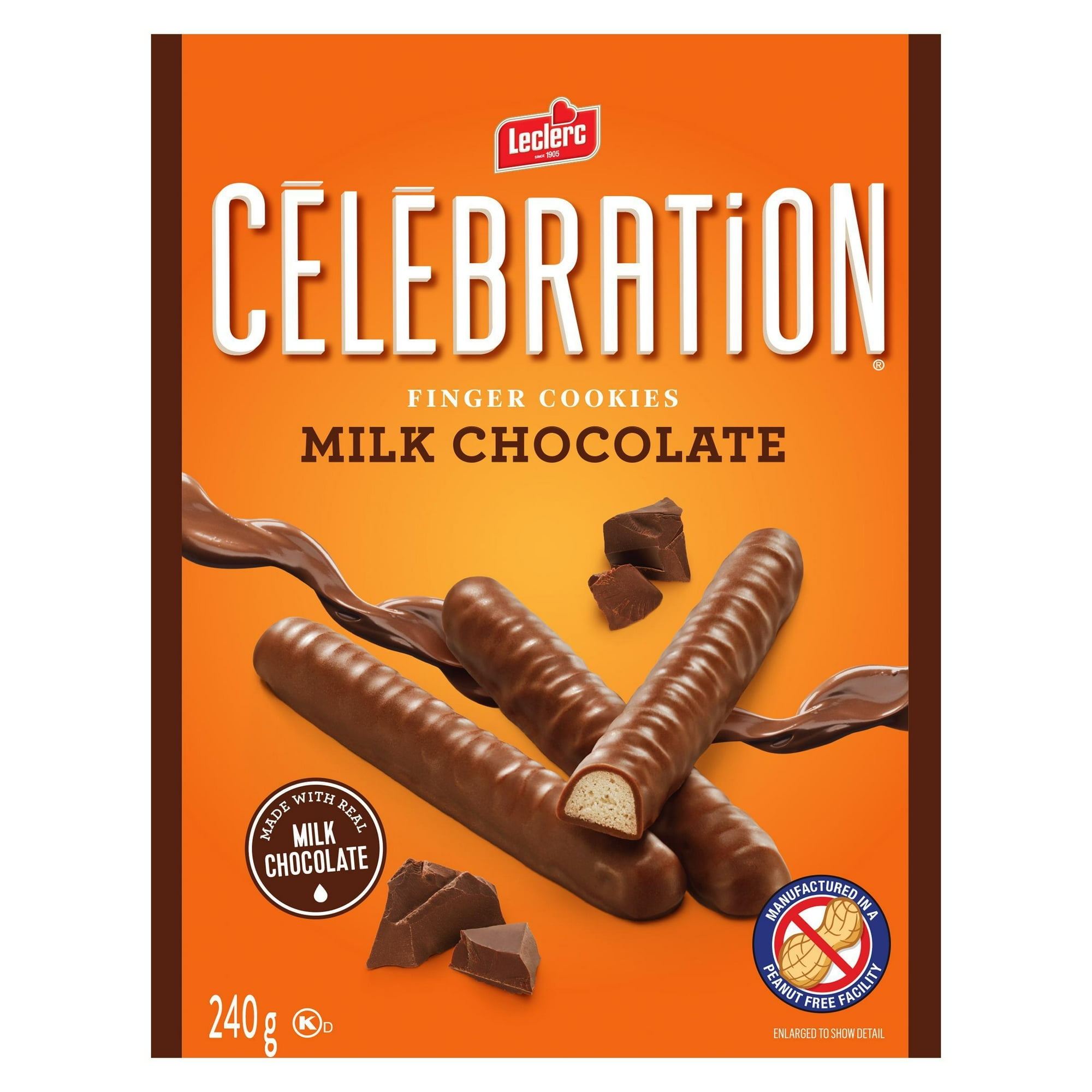 Celebration Milk Chocolate Fingers, 240g / Boxed Cookies