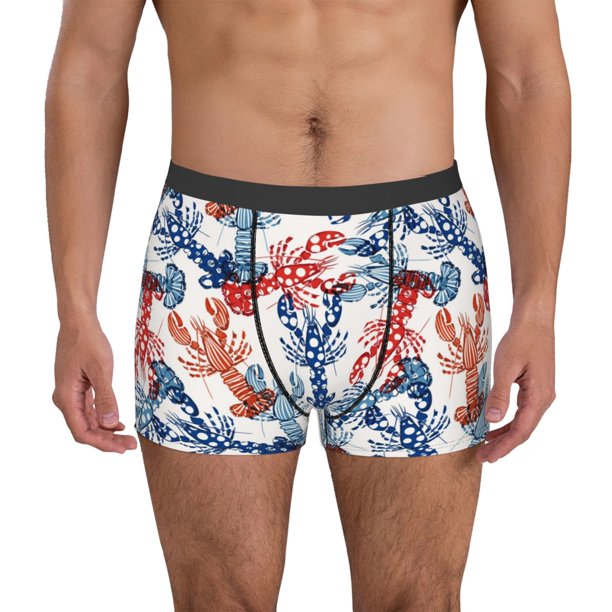 Fotbe Red Lobster Calzoncillos Tipo Boxer con Bolsa de Soporte Total para Hombre, X-Temp Fresco, Transpirable y de Secado Rápido-Medium