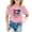 Pink, variant on Toddler Girls T Shirts Kid Graphic Round Neck Short Sleeve Cute Summer Tops Size 3-4T