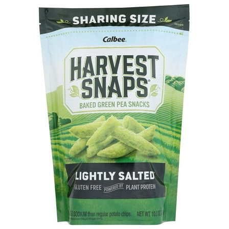 Calbee Gluten Free Harvest Snaps Baked Green Pea Snacks Lightly Salted -- 8.5 oz Pack of 4