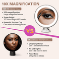 Fofosbeauty 10x Magnifying Lighted Makeup Mirror with Touch Control, Powerful Locking Suction