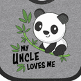 thumbnail image 4 of Inktastic My Uncle Loves Me Cute Panda Boys or Girls Baby Bib, 4 of 4