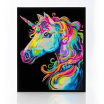 Diamond Dotz Neon Flock Unicorn Diamond Painting Kits for Adults - Colorful Diamond Art Kits a Relaxing Creative Craft Kit with Dotz Gems 18x14
