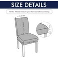 thumbnail image 5 of Dining Chair Covers 4 pack, Waterproof Stretch Kitchen Room Chair Seat Cover Parson Chair Cushion Slipcovers Removable Seat Protector for Wedding Party Home Decor(Set of 4, Grey-Feather), 5 of 6