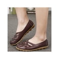 thumbnail image 4 of Gomelly Womens Casual Shoes Comfort Loafers Slip On Flats Breathable Boat Shoe Work Walking Brown 7, 4 of 7