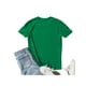 thumbnail image 4 of Camiseta Para Mujer Cuello Redondo Manga Corta Letra/TréBol/áRbol Impreso Tops XBTCLXEBCO Estilo 5;L, 4 of 6