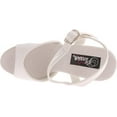 thumbnail image 6 of 8" Spike Heel P/F Sandals - Wht Pat/Wht, 6, 6 of 6