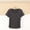 *Dark Gray, variant on ClodeEU Women's Slim Fit Short Sleeve Crewneck T Shirt, Solid Color Casual Spring Summer Tee Dark Gray,Womens Plus XL